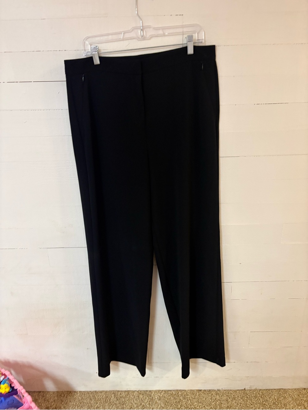 W by Worth Black Straight Leg Dress Pants Women’s Size 14 Career Office